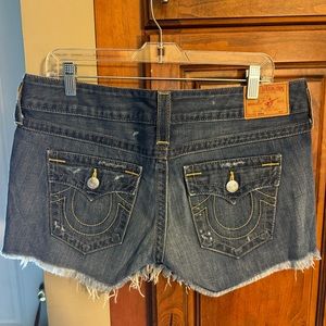 True Religion~ Keira Denim Cut Off Shorts